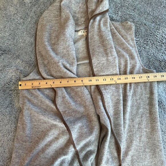 THml Womens Vest Cardigan Small Draped Long Open Front Modern Oversized 16984 - Picture 8 of 10